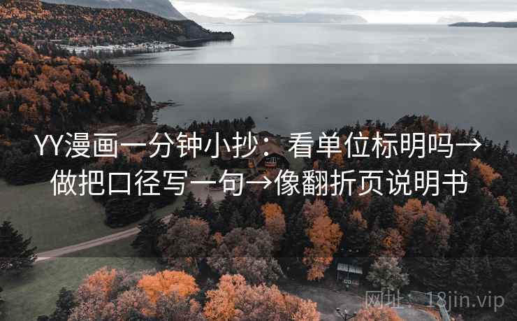 YY漫画一分钟小抄：看单位标明吗→做把口径写一句→像翻折页说明书