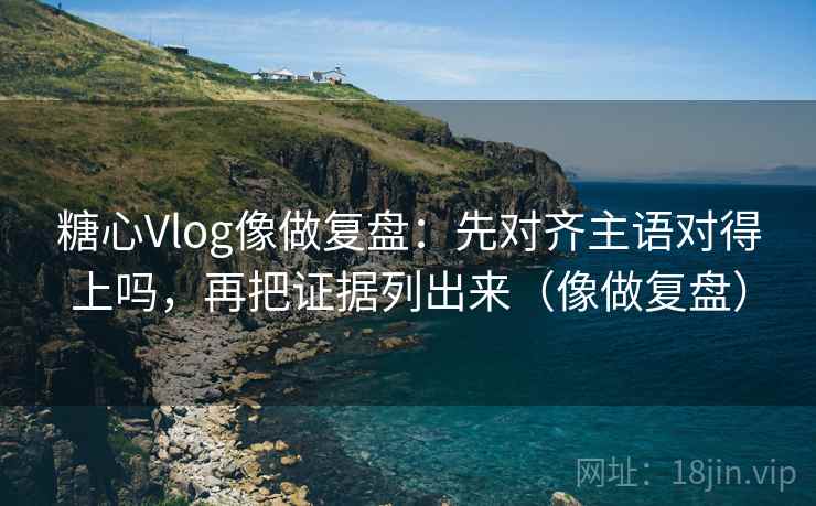 糖心Vlog像做复盘：先对齐主语对得上吗，再把证据列出来（像做复盘）